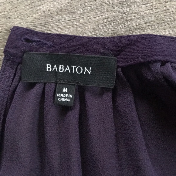 Babaton - Open Back Silk Blouse - Purple - Picture 4 of 4